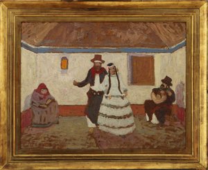 牧場で踊る 作： Pedro Figari